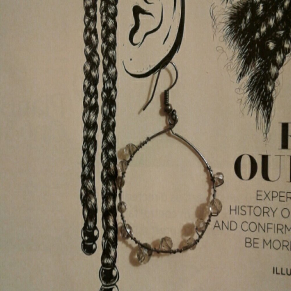 Bead and Wire Earrings - Picture 4 of 5
